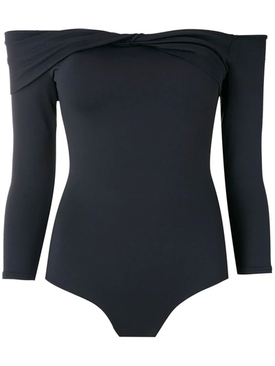 Amir Slama Off-shoulder Bodysuit In Black