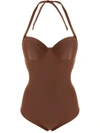 Amir Slama Plain One-piece In Brown
