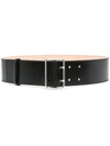 Alexander Mcqueen Wide Military Belt In Black