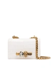 Alexander Mcqueen The Jewelled Cross Body Bag In White