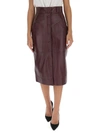 ALBERTA FERRETTI ALBERTA FERRETTI BUTTONED LEATHER SKIRT