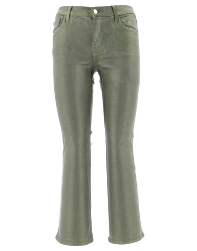 J Brand Selena Cropped Bootcut Jeans In Green