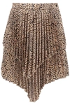 WANDERING WANDERING ANIMALIER PRINT PLEATED MINI SKIRT