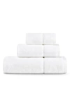 Vera Wang Modern Lux Bath Towel, Hand Towel & Washcloth Set In White