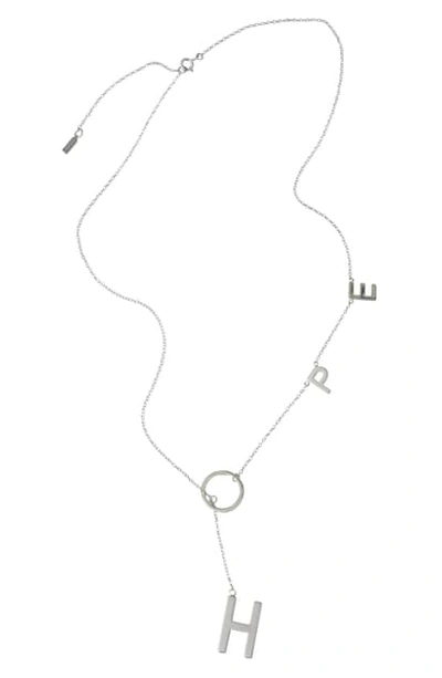 Adornia Hope Lariat Necklace In Silver