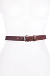 Isabel Marant Zadd Leather Belt In Burgundy