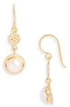 ANNA BECK GENUINE PEARL DOUBLE DROP EARRINGS (NORDSTROM EXCLUSIVE),ER10150-GPL