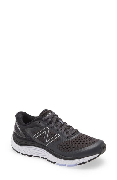 New Balance 840v4 Running Shoe In Black With White