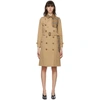 BURBERRY BURBERRY BEIGE CHECK HERNE TRENCH COAT