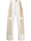 JACQUEMUS BELLU PANELLED STRAIGHT-LEG TROUSERS