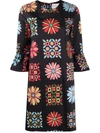 La Doublej Women's 24/7 Printed Cotton Mini Dress In Black