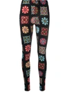 LA DOUBLEJ FLORAL STRETCH LEGGINGS