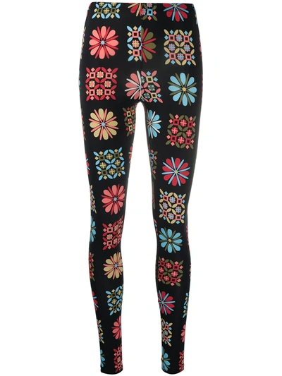 LA DOUBLEJ FLORAL STRETCH LEGGINGS