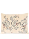 ANKE DRECHSEL EMBROIDERED FLORAL CUSHION