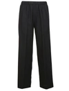 Aspesi Poplin Straight-leg Trousers In Blue