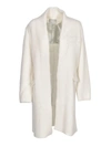 LANEUS SINGLE-BREASTED COAT IN IVORY COLOR