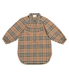 BURBERRY ARCHIVE CHECK COTTON SHIRT DRESS,P00529065
