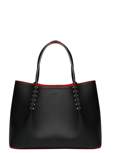 Christian Louboutin Black Leather Cabarock Small Bag In Cm53 Black