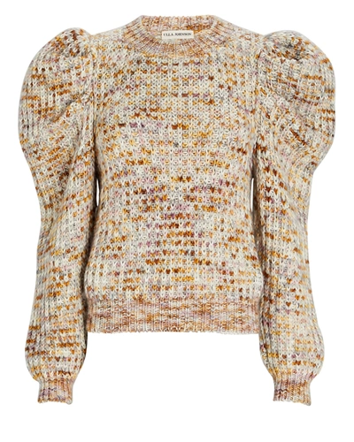 Ulla Johnson Rosina Heather Puff Sleeve Sweater In Fawn