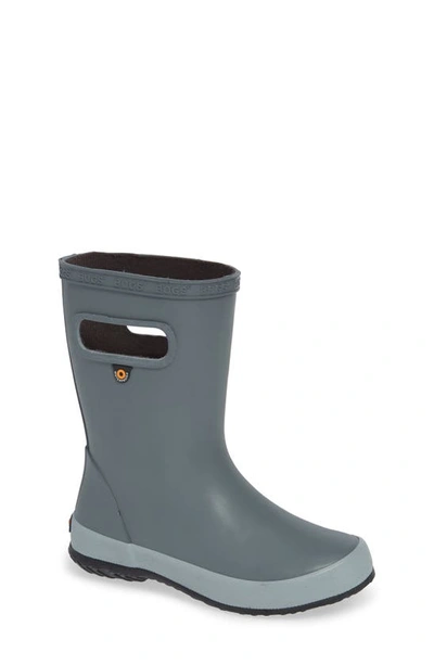 Bogs Babies' Skipper Solid Waterproof Rain Boot In Gray