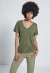 CURRENT ELLIOTT THE PERFECT V TEE,20-3-0179-TS02198_ARMY GREEN WITH