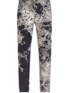 DOLCE & GABBANA FOLIAGE-PRINT SKINNY JEANS