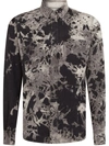 DOLCE & GABBANA FOLIAGE-PRINT DENIM SHIRT