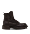 DOLCE & GABBANA LEATHER LACE-UP BOOTS,16103728
