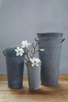 ANTHROPOLOGIE AGED ZINC FLOWER VASE BY TERRAIN IN ASSORTED SIZE S,49765431
