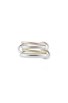 Spinelli Kilcollin Hyacinth Mx 4-link Ring In Tricolor Mix In Silver