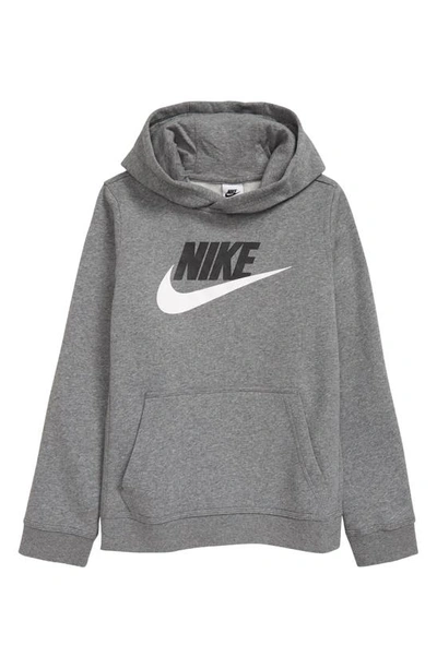 Nike Sportswear Club Fleece Big Kidsâ Pullover Hoodie In Carbon Heather