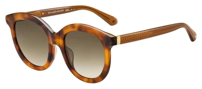 Kate Spade Lillian/g/s Ha 009q Oval Modified Sunglasses In Brown