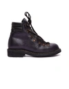 GUIDI PURPLE GRAINED LEATHER HIKING BOOTS,19/N_PURP
