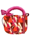 See By Chloé See By Chloe Hana Velvet Tote Bag In Red Mix