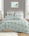 CATHAY HOME INC. CHARMING RUCHED ROSETTE DUVET COVER SET