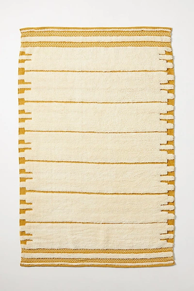 Anthropologie Handwoven Kenitra Rug By  In Yellow Size 9x12