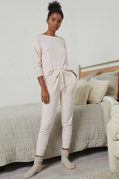 Flora Nikrooz Lotus Brushed Knit Pajama Set In Pink