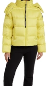 TORY SPORT CROPPED PERFORMANCE SATIN DOWN JACKET