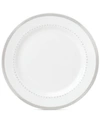 Kate Spade New York Charlotte Street West Grey Collection Dinner Plate In White