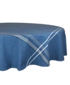 Design Imports French Chambray Tablecloth 70" Round In Blue