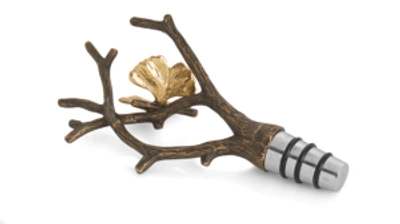 Michael Aram Butterfly Ginkgo Wine Stopper In Silver