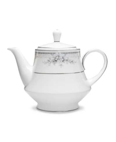 Noritake Sweet Leilani Tea Pot 38 Oz. In Silver