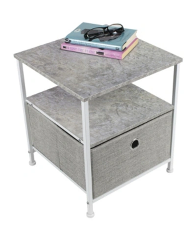 Sorbus Nightstand 1-drawer Shelf Storage In Gray