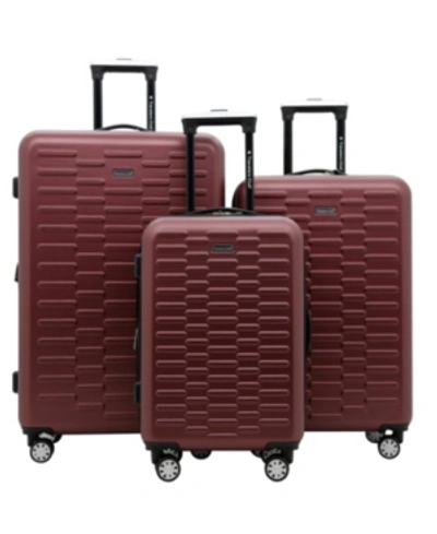 Travelers Club 3-pc. Shannon Spinner Expandable Luggage Set In Red