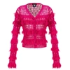 Andreeva Purple Handmade Knit Sweater In Handmade