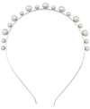 MACY'S CULTURED FRESHWATER BUTTON PEARL (6-1/2-10MM) HEADBAND IN STERLING SILVER