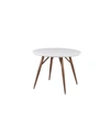 NEW SPEC INC SORRENTA MID CENTURY ROUND GLOSSY DINING TABLE