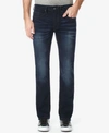 Buffalo David Bitton Slim/ash Mens Faded Denim Straight Leg Jeans In Dark Indigo