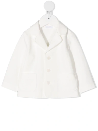 Il Gufo Kids' Button-up Single-breasted Blazer In White