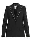 Givenchy Embellished Lapel Blazer In Black